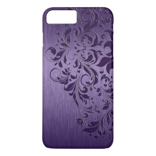 Etui iPhone Case-Mate Dentelle violette en aluminium brossé métallisé vi