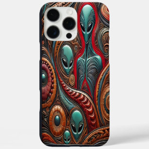 Coques iPhone 16 Pro Max Des Aliens Mystérieux Enmêlés D'Éléments Cosmiques
