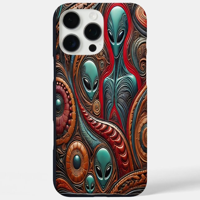 Coques Case-Mate iPhone Des Aliens Mystérieux Enmêlés D'Éléments Cosmiques (Verso)