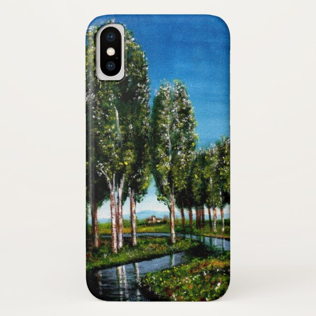 COQUES Case-Mate iPhone DES ARBRES À OISEAUX DANS LE PAYSAGE TOSCANE (Dos)