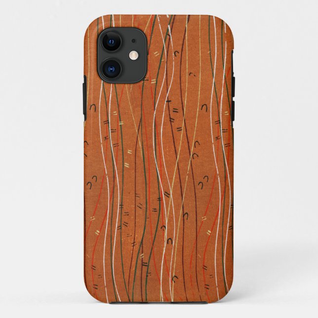 Coques Case-Mate iPhone Des rayures rouges ondulées : Art Abstrait japonai (Dos)