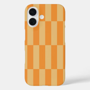 Coques iPhone 16 Design à motifs rayés orange mandarine et blé
