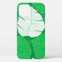Design Abstrait de peinture à la feuille tropicale