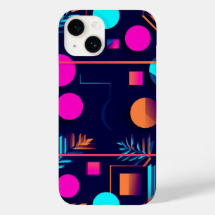 Coque Pour iPhone 14 Design Abstrait Moderne Avec Des Couleurs Vibrante
