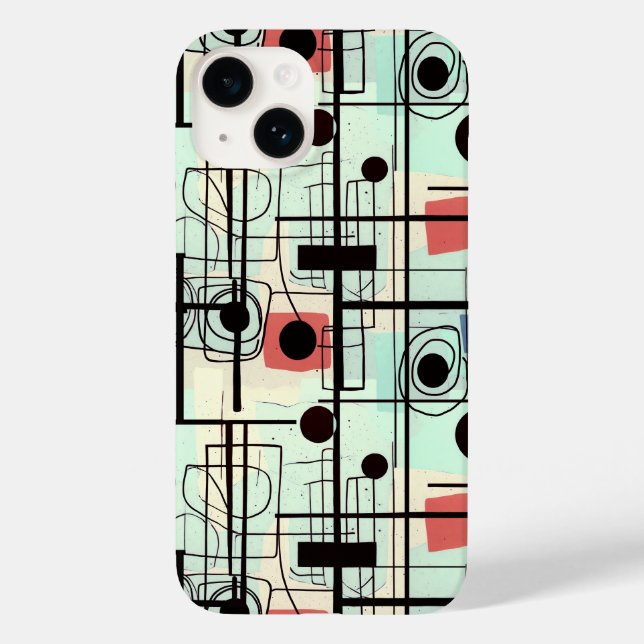 Coques Case-Mate iPhone Design abstrait moderne, lignes dynamiques Lancer  (Verso)