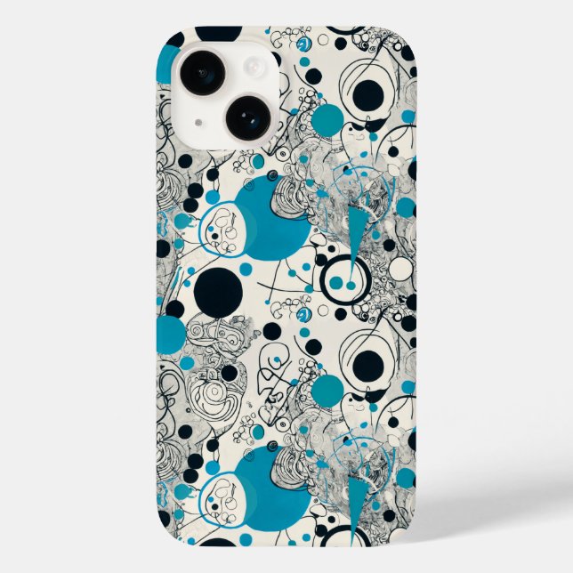 Coques Case-Mate iPhone Design abstrait moderne, lignes fluides Lancer l'o (Verso)