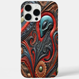Coques iPhone 16 Pro Max Design Alien complexe inspiré par des thèmes cosmi