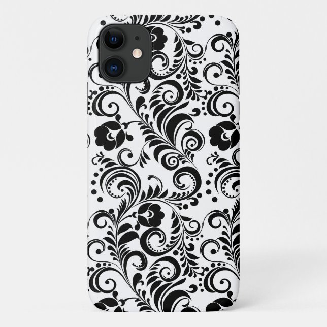 Coques Case-Mate iPhone Design arrière - plan noir blanc (Dos)