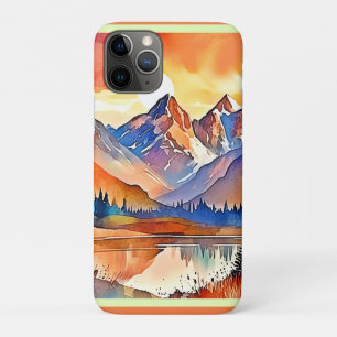 Case-Mate iPhone Case Design d'art de Sunset Mountain