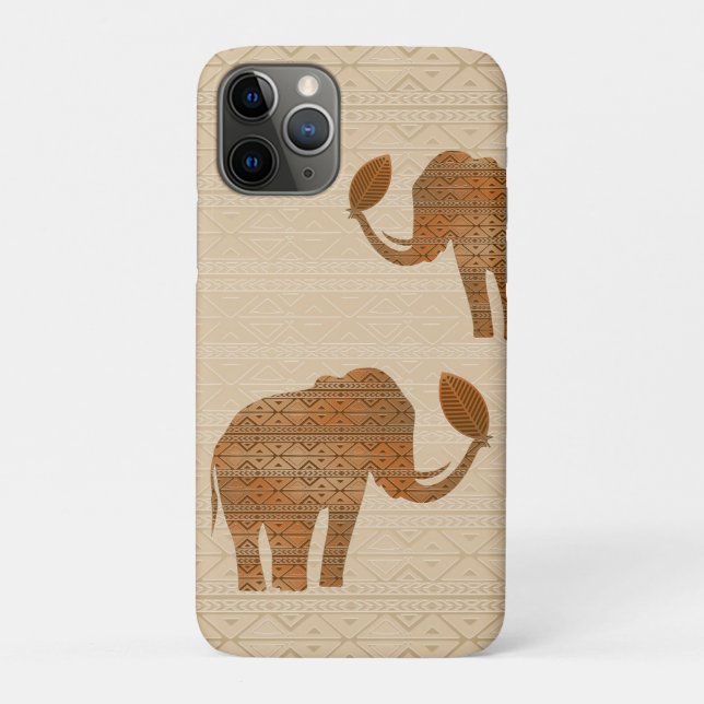 Coques Case-Mate iPhone Design d'art tribal des éléphants (Dos)