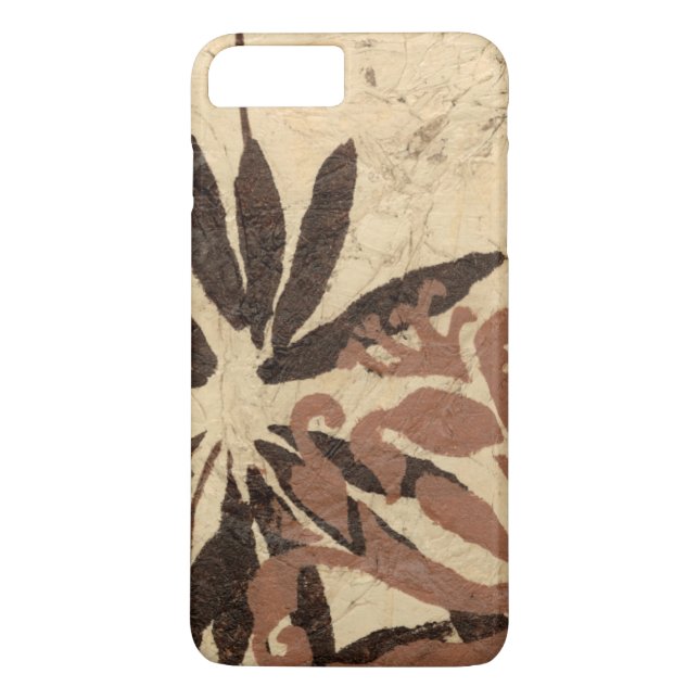 Coques Case-Mate iPhone Design de crayon floral avec Feuilles tawny (Dos)