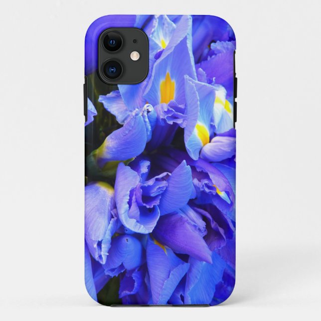 Coques Case-Mate iPhone Design de fleur bleu Iris Apophyse (Dos)