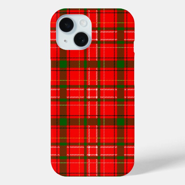 Coques Case-Mate iPhone Design de Motif de Noël Tartan rouge (Verso)