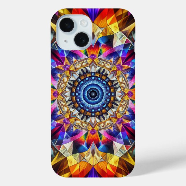 Coques Case-Mate iPhone Design de Neon Kaleidoscope (Verso)