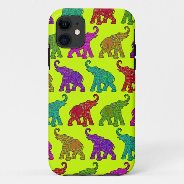 Coques Case-Mate iPhone Design de tuiles motifs Elephant Walk (Dos)