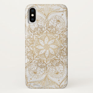 Case-Mate iPhone Case Design en marbre de Mandala Floral Gold tendance
