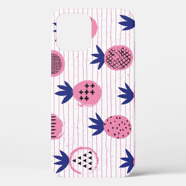 Coques Case-Mate iPhone Design enfant ananas, motif vintage. (Verso)