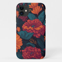 Design floral aux tons chauds