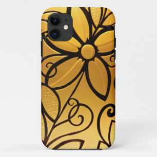 Coque Case-Mate Pour iPhone Design floral jaune doré