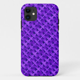 Coque iPhone 11 Design graphique en osier violet