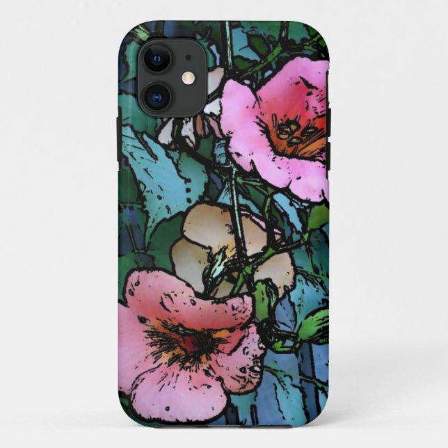 Coques Case-Mate iPhone design joli rose fleurs style abstrait (Dos)