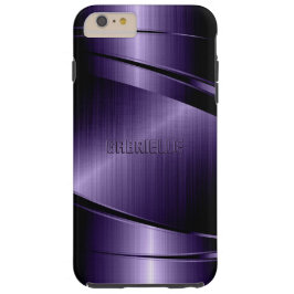 Coque Tough iPhone 6 Plus Design métallique brillant violet