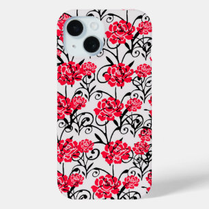 Coque Pour iPhone 15 Design Motif d'illustrations de rose rouge