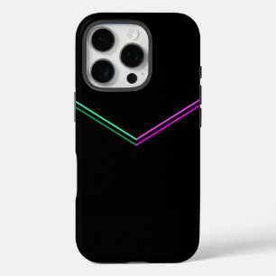 Coques iPhone 16 Pro Design Motif élégant Chevron sur noir