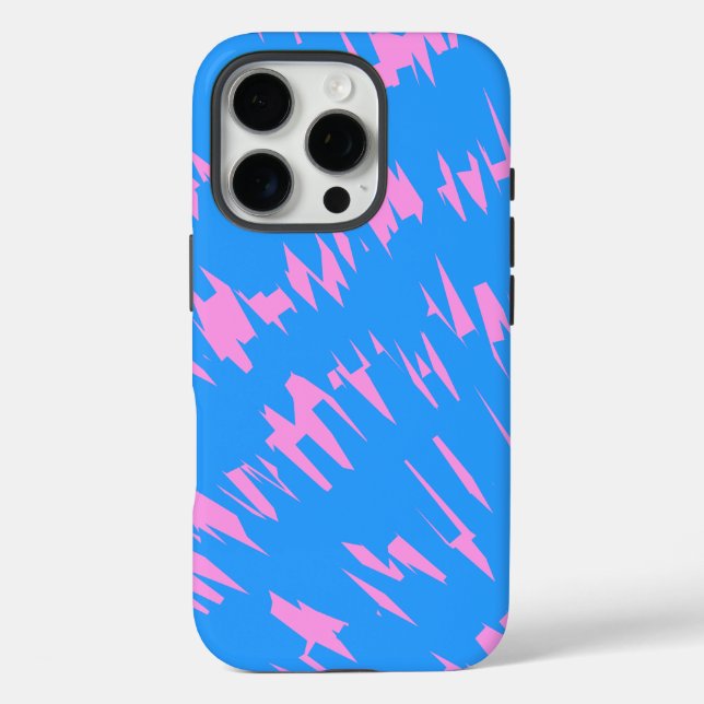 Coques Case-Mate iPhone Design motif en bleu et rose (Verso)