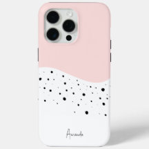 Design rose minimal avec points Coque-Mate iPhone 