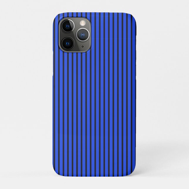 Coques Case-Mate iPhone Design simple chic moderne à rayures bleues (Dos)