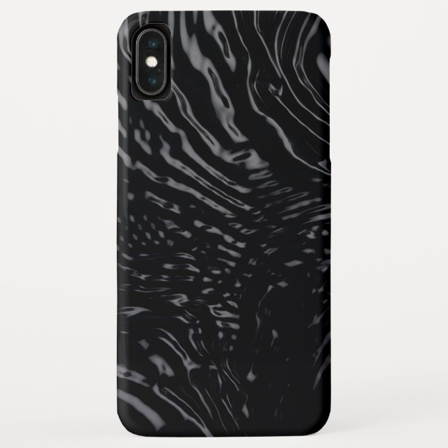 Coques Case-Mate iPhone Design Wavy Eau Noire (Dos)