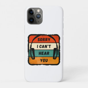 Case-Mate iPhone Case Désolé de ne pas vous entendre - Casques Retro