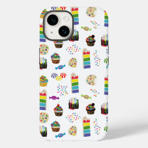 Coque Pour iPhone 14 Desserts et Motif de gâteaux arc-en-ciel colorés
