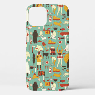 Case-Mate iPhone Case dessin à la main motif de camping sans soudure. P