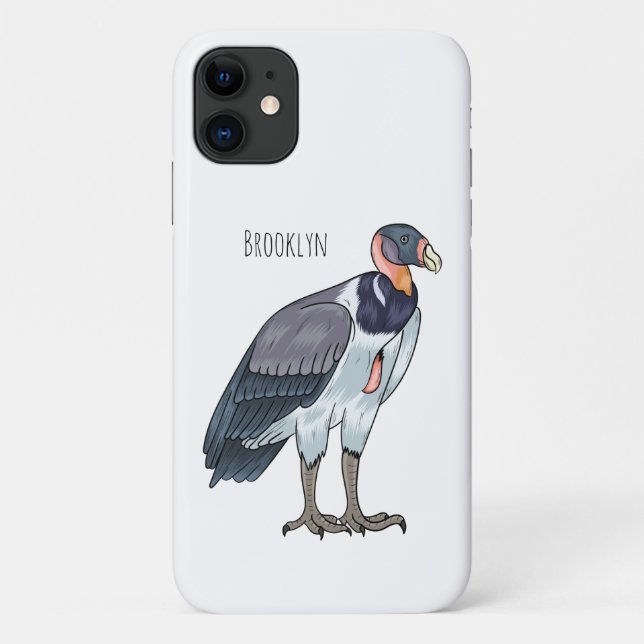 Coques Case-Mate iPhone dessin animé d'oiseau vautour du roi (Dos)