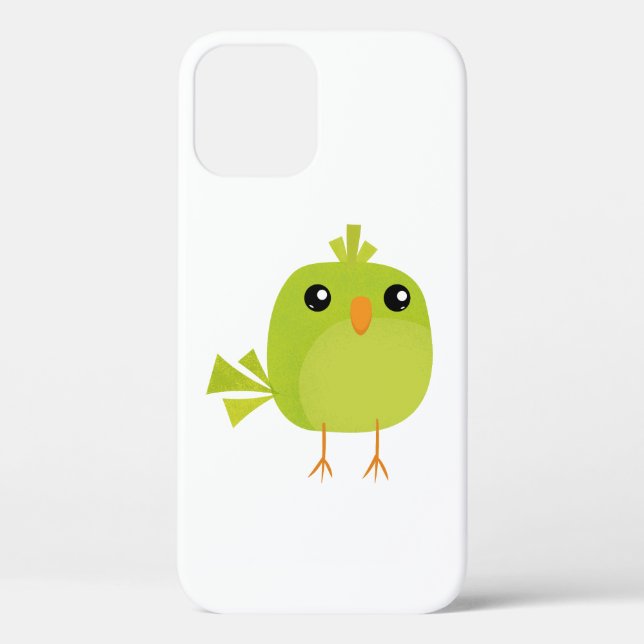 Coques Case-Mate iPhone Dessin animé d'oiseau vert (Verso)