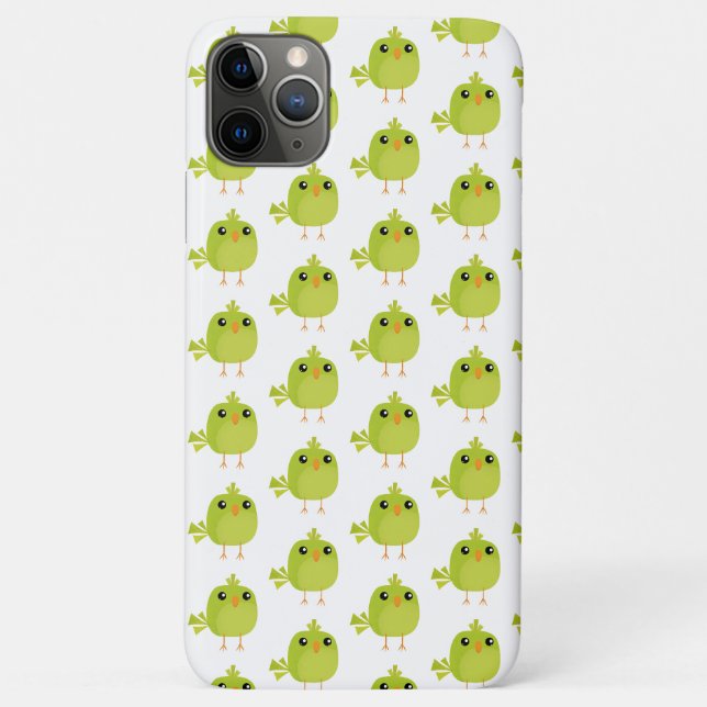 Coques Case-Mate iPhone Dessin animé d'oiseau vert   (Dos)