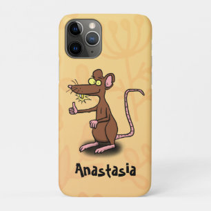 Case-Mate iPhone Case Dessin animé d'un rat brun mignon qui donne un pou