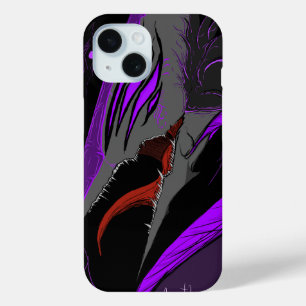 Coque Pour iPhone 15 Dessin animé sombre Fantasy Corbeau et Art Démon