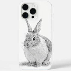 Coques iPhone 16 Pro Max Dessin au crayon de lapin mignon