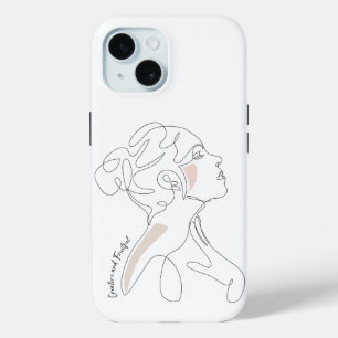 Coque Pour iPhone 15 Dessin d'art en ligne - Créatif et Fruit