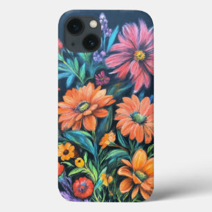 Case-Mate iPhone Case Dessin de calque de fleurs vibrantes - Flore artis