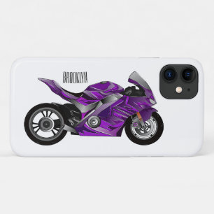 Case-Mate iPhone Case Dessin de moto de sport violet