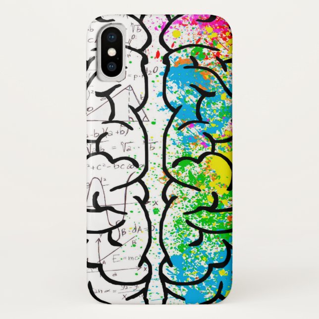 Coques Case-Mate iPhone Dessin d'idée de psychologie cérébrale (Dos)