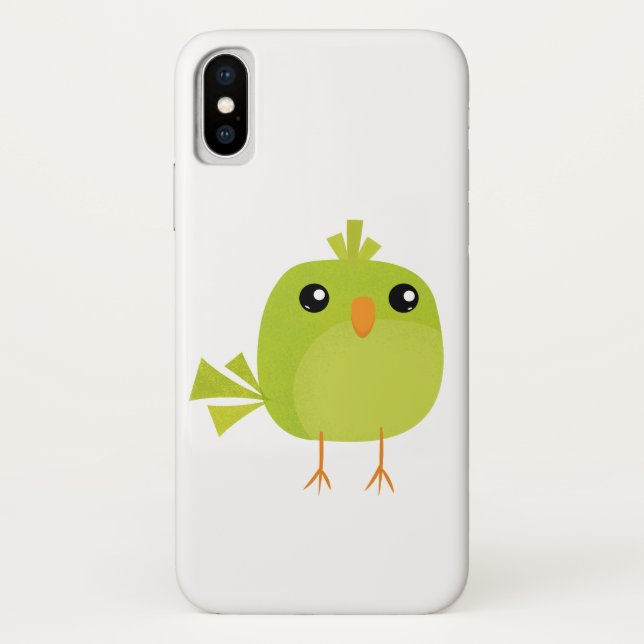 Coques Case-Mate iPhone Dessin d'oiseau vert (Dos)