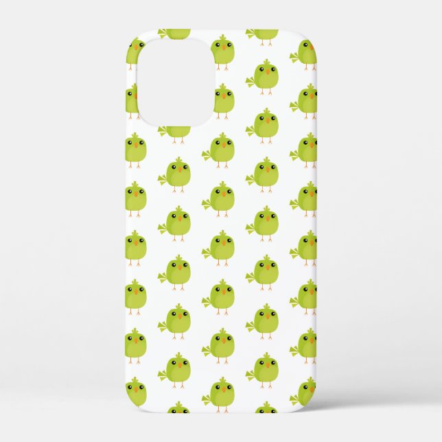 Coques Case-Mate iPhone Dessin d'oiseau vert (Verso)