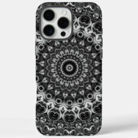 Dessin géométrique mandala noir et blanc