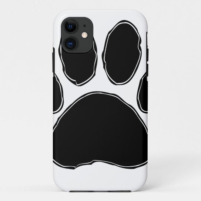 Coques Case-Mate iPhone Dessin Paw Chien En Noir (Dos)