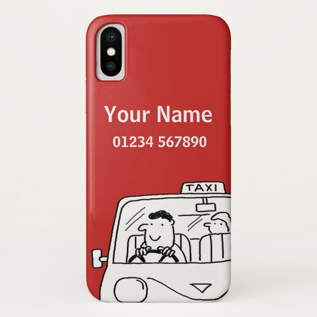 Coques Case-Mate iPhone Dessin sur le thème du taxi (Dos)